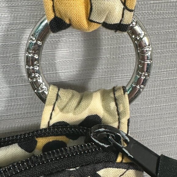 Vera Bradley Go Wild Crossbody Bag Adjustable Strap Zip and Open Pockets Yellow - Picture 9 of 11